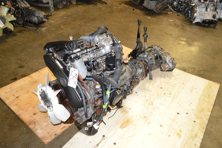 JDM TOYOTA 1KZ-TE 3.0L TURBO DIESEL MOTOR WITH 4X4 MANUAL TRANSMISSION, ECU.