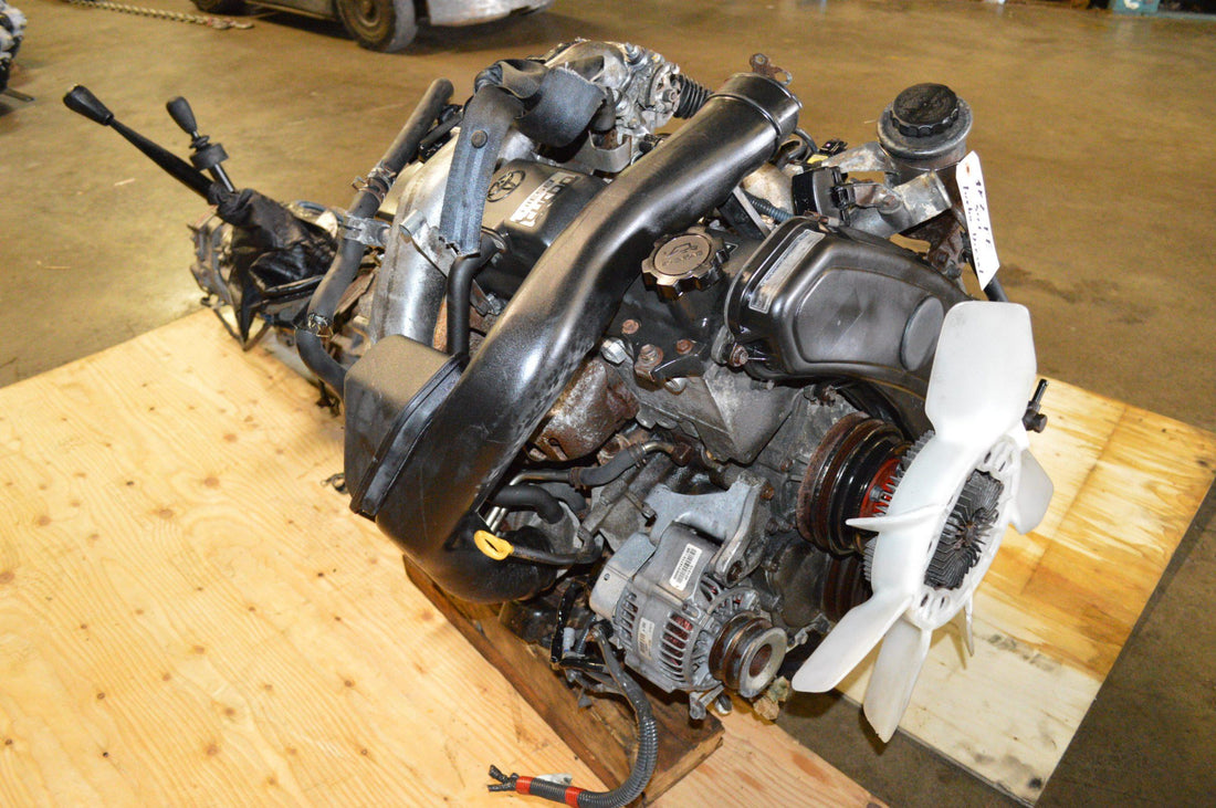 JDM TOYOTA 1KZ-TE 3.0L TURBO DIESEL MOTOR WITH 4X4 MANUAL TRANSMISSION, ECU.