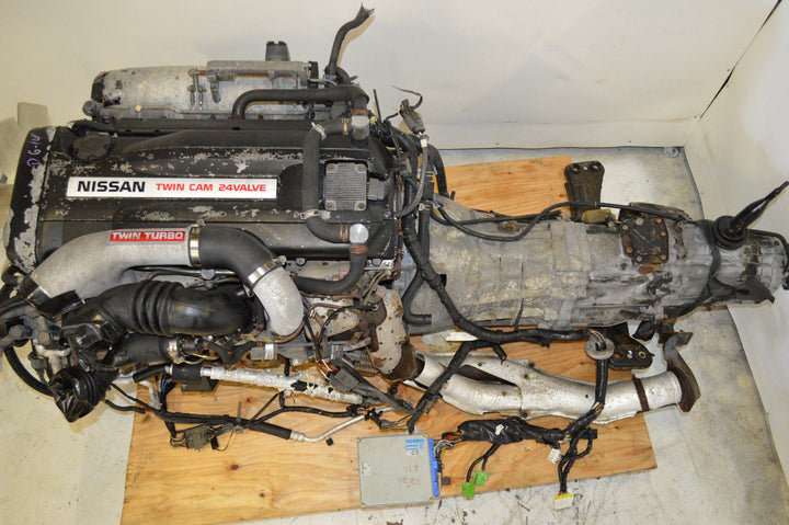 JDM NISSAN RB26DETT R32 SKYLINE TWIN TURBO ENGINE 5-SP MANUAL AWD TRANS, WIRING, ECU