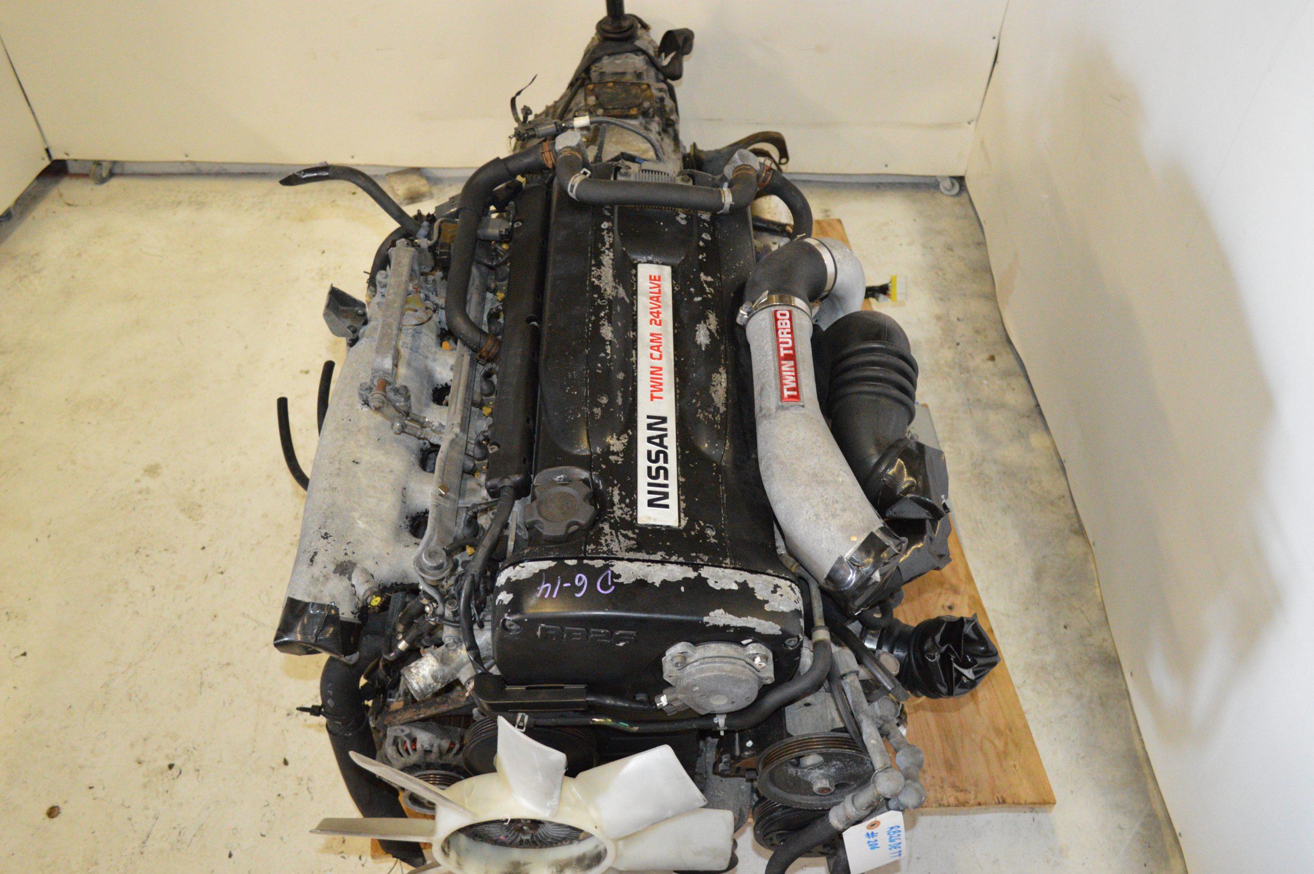 JDM NISSAN RB26DETT R32 SKYLINE TWIN TURBO ENGINE 5-SP MANUAL AWD TRANS, WIRING, ECU