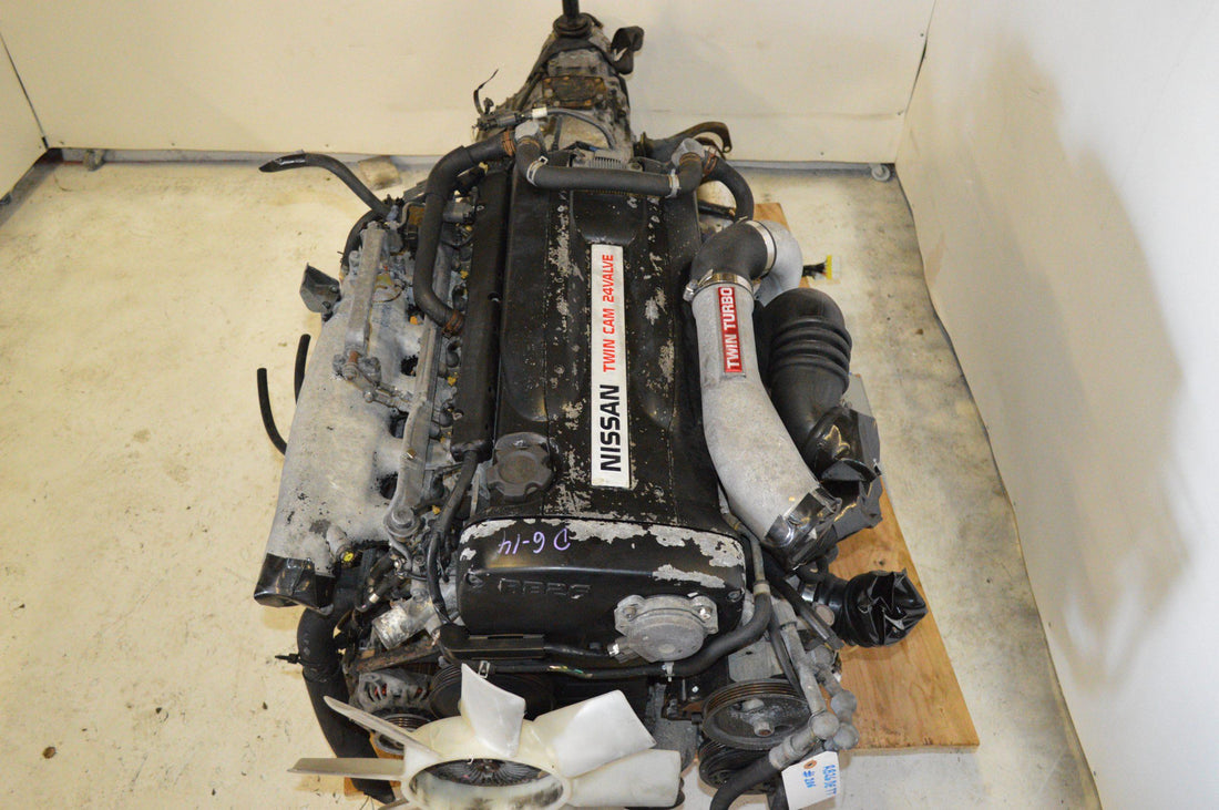 JDM NISSAN RB26DETT R32 SKYLINE TWIN TURBO ENGINE 5-SP MANUAL AWD TRANS, WIRING, ECU