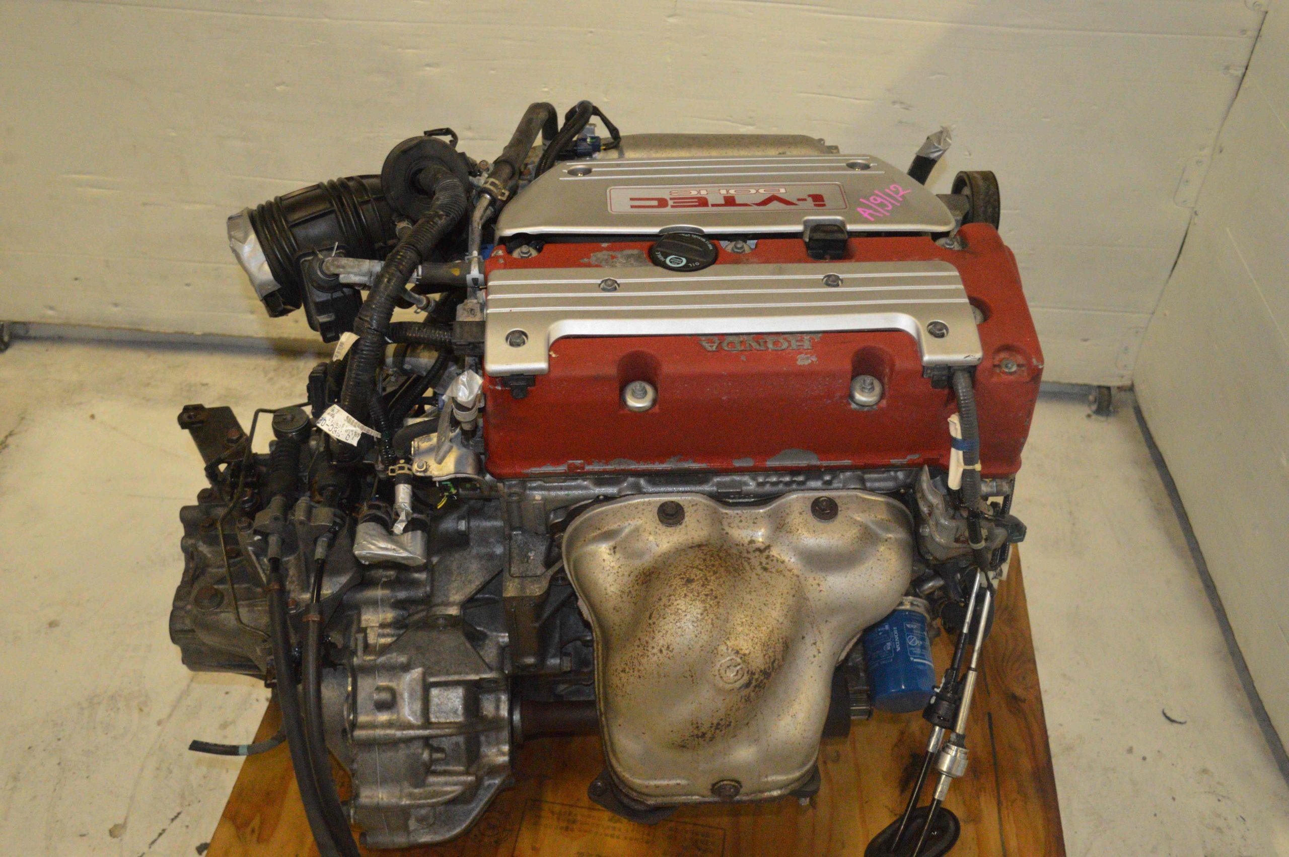 JDM HONDA ACCORD CL7 K20A EURO R ENGINE WITH 6-SP MANUAL TRANSMISSION.