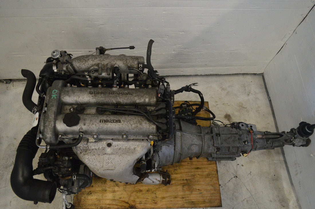 1990 – 1993 MAZDA MX-5 MIATA (NA/NA6 MIATA) 1.6L B6 4 CYLINDER ENGINE + 5 SPEED MANUAL TRANSMISSION (ECU INCLUDED) – JDM IMPORTED COMPLETE MOTOR SWAP KIT