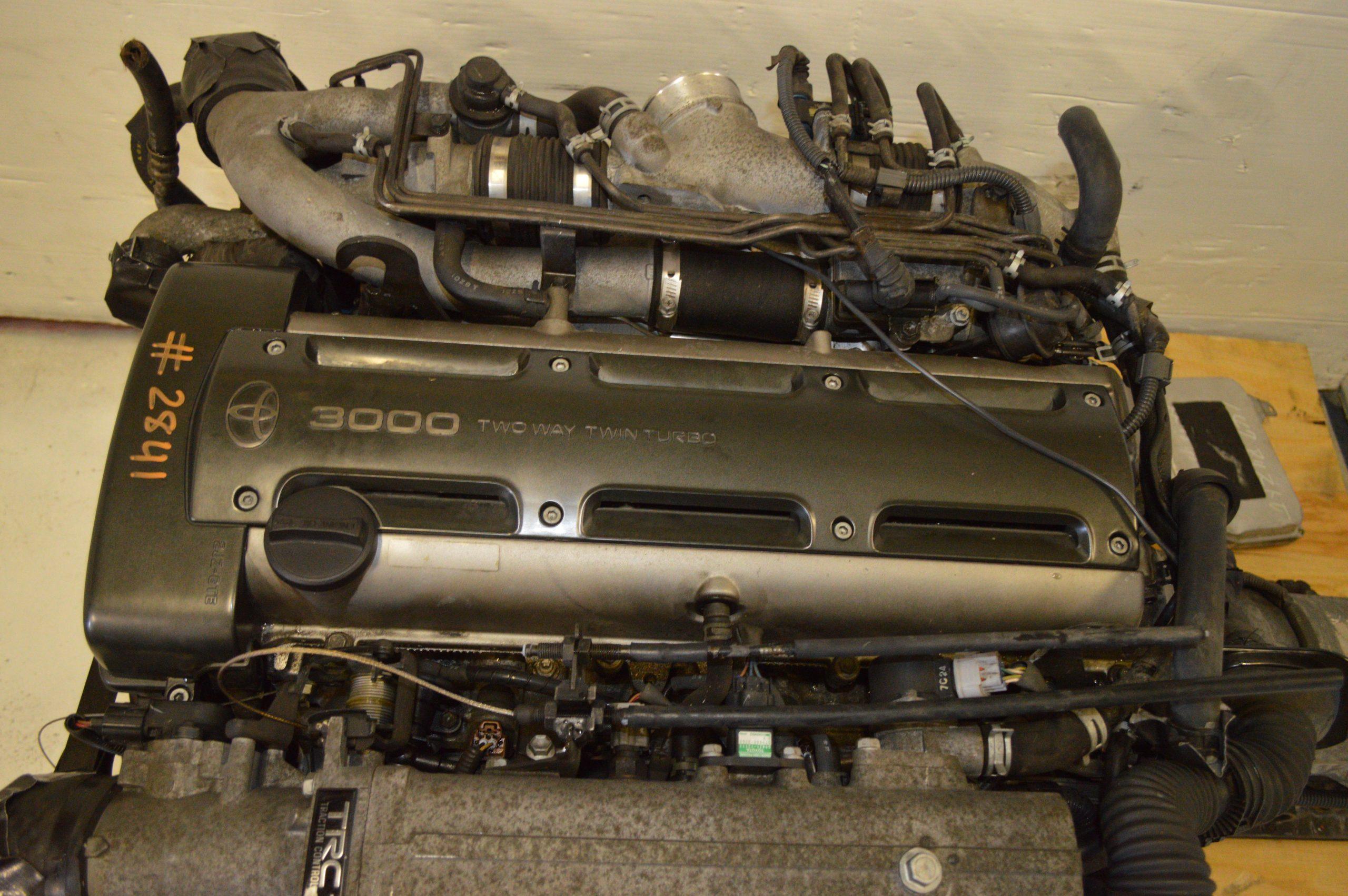 JDM 2JZ-GTE NON VVTI 3.0L TWIN TURBO MOTOR WITH AUTO TRANSMISSION & ECU.