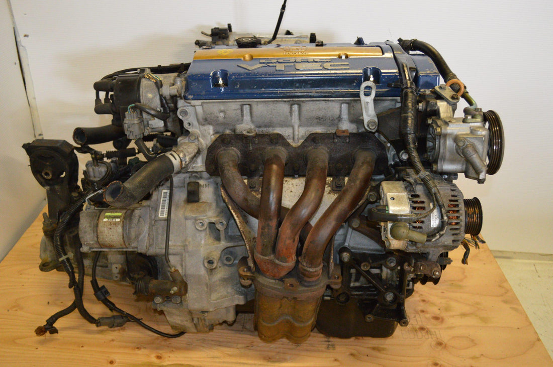 1992-1995 HONDA PRELUDE OBD1 H22A BLUE TOP ENGINE WITH 5-SP MANUAL TRANS ECU