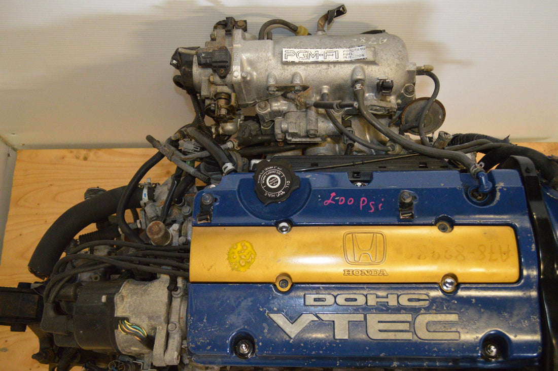 1992-1995 HONDA PRELUDE OBD1 H22A BLUE TOP ENGINE WITH 5-SP MANUAL TRANS ECU