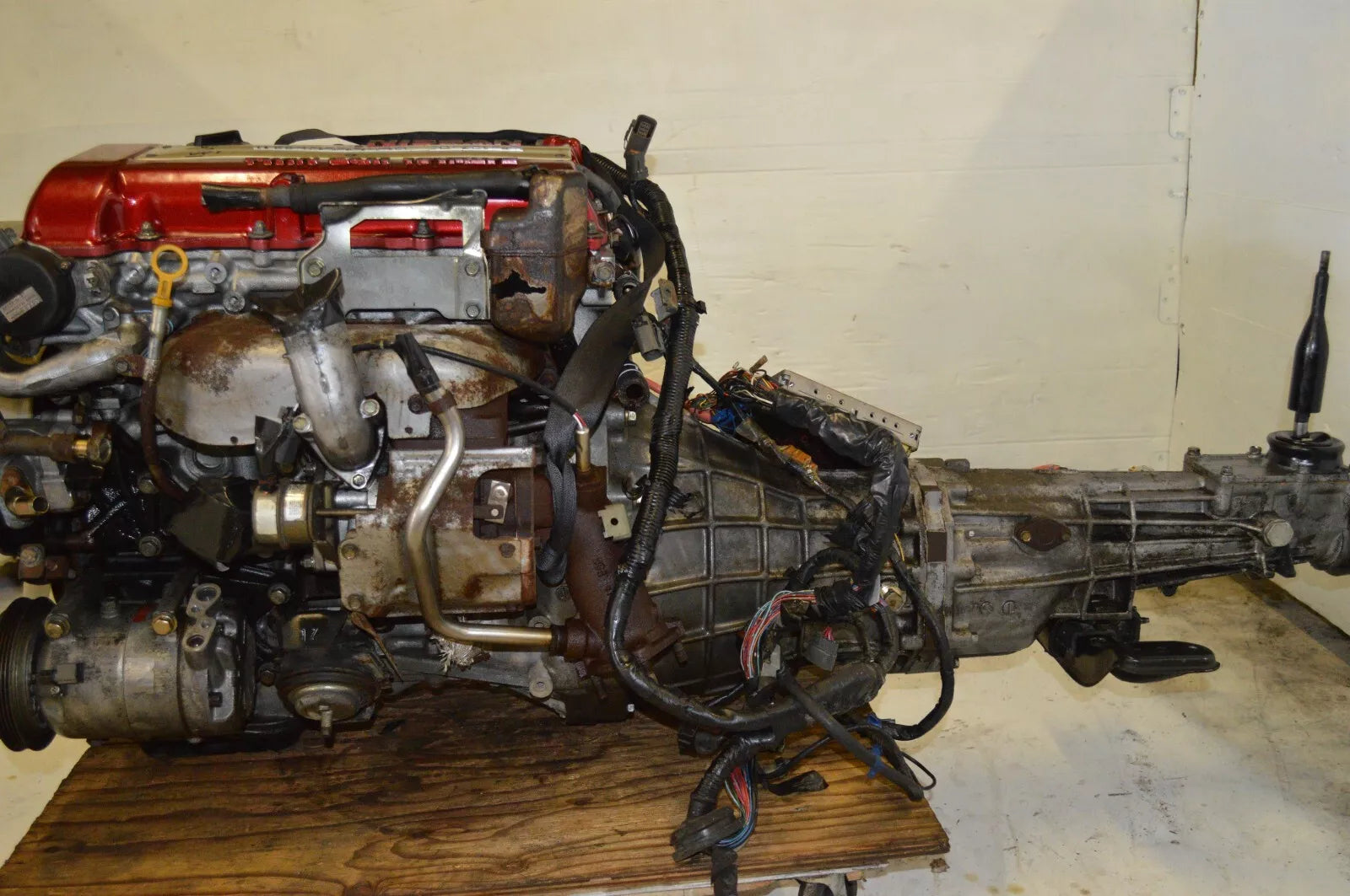 JDM NISSAN SILVIA SR20DET S13 2.0L RED TOP TURBO ENGINE 5 SPEED MANUAL TRANS ECU/MOTOR
