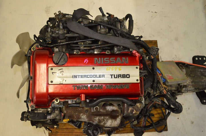 JDM NISSAN SILVIA SR20DET S13 2.0L RED TOP TURBO ENGINE 5 SPEED MANUAL TRANS ECU/MOTOR